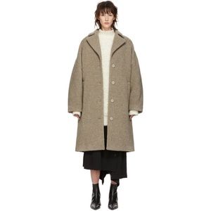 MM6 Maison Margiela Taupe Cocoon Coat